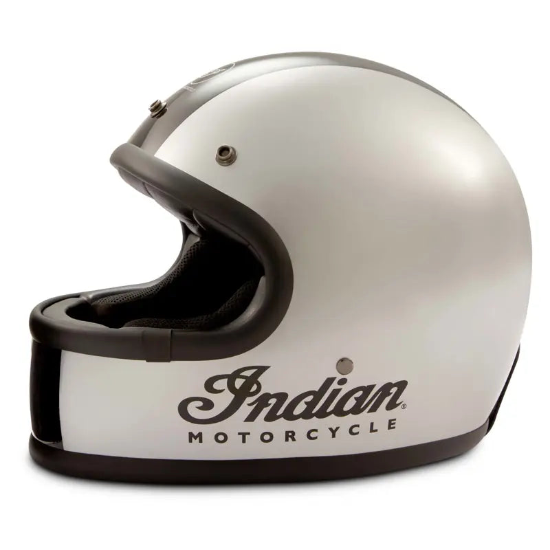 
                      
                        Gloss Stripe Retro Full Face Helmet, Silver
                      
                    