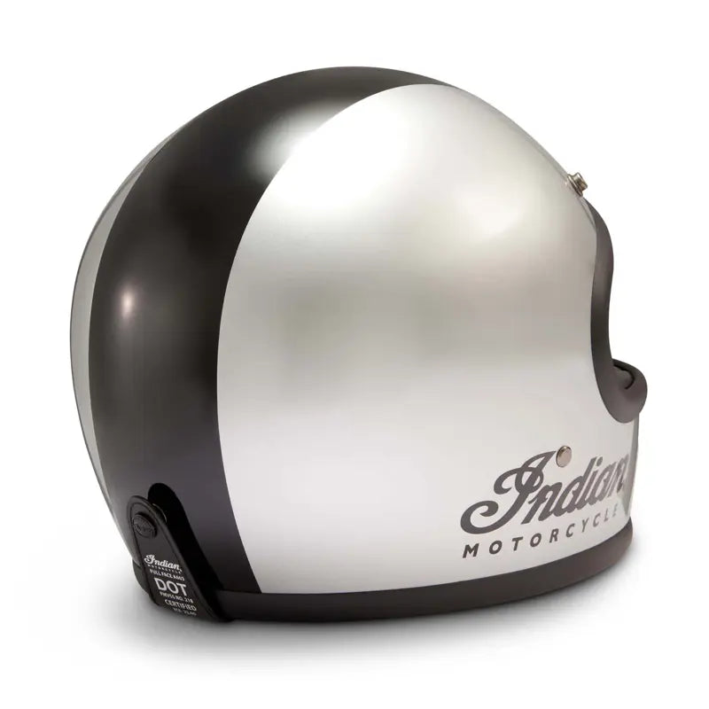 
                      
                        Gloss Stripe Retro Full Face Helmet, Silver
                      
                    