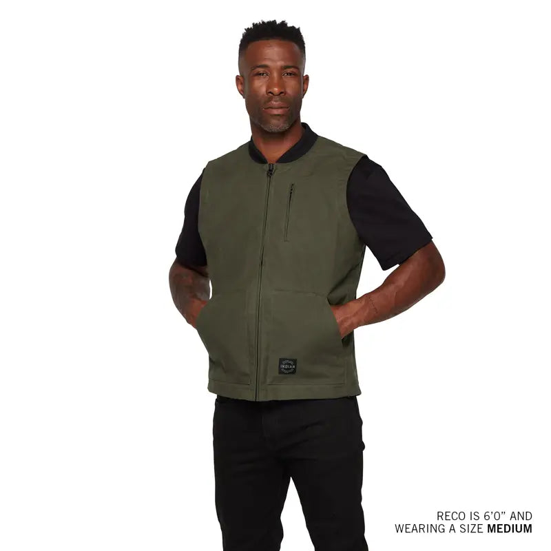 Indian Motorcycle Men's Nevada Vest, Dark Green 2864645