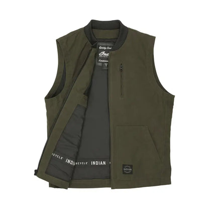 Indian Motorcycle Men's Nevada Vest, Dark Green 2864645
