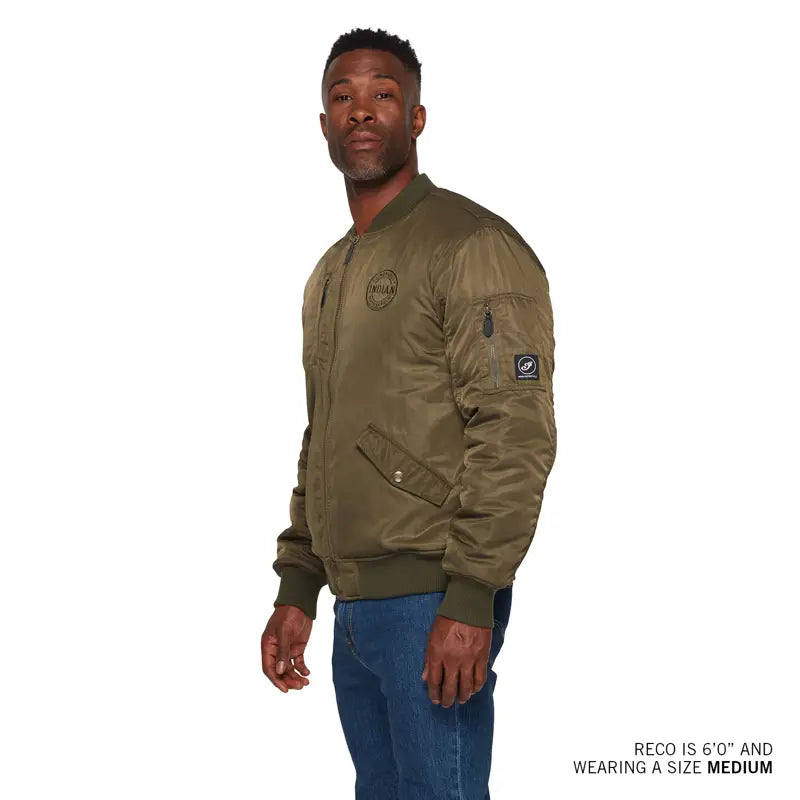 Indian Motorcycle Men's Rockford Bomber, Green 2864646