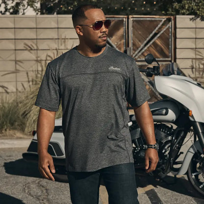 Men's Athlete Script T-Shirt, Gray