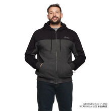 Men's Colorblock Script Hoodie, Gray