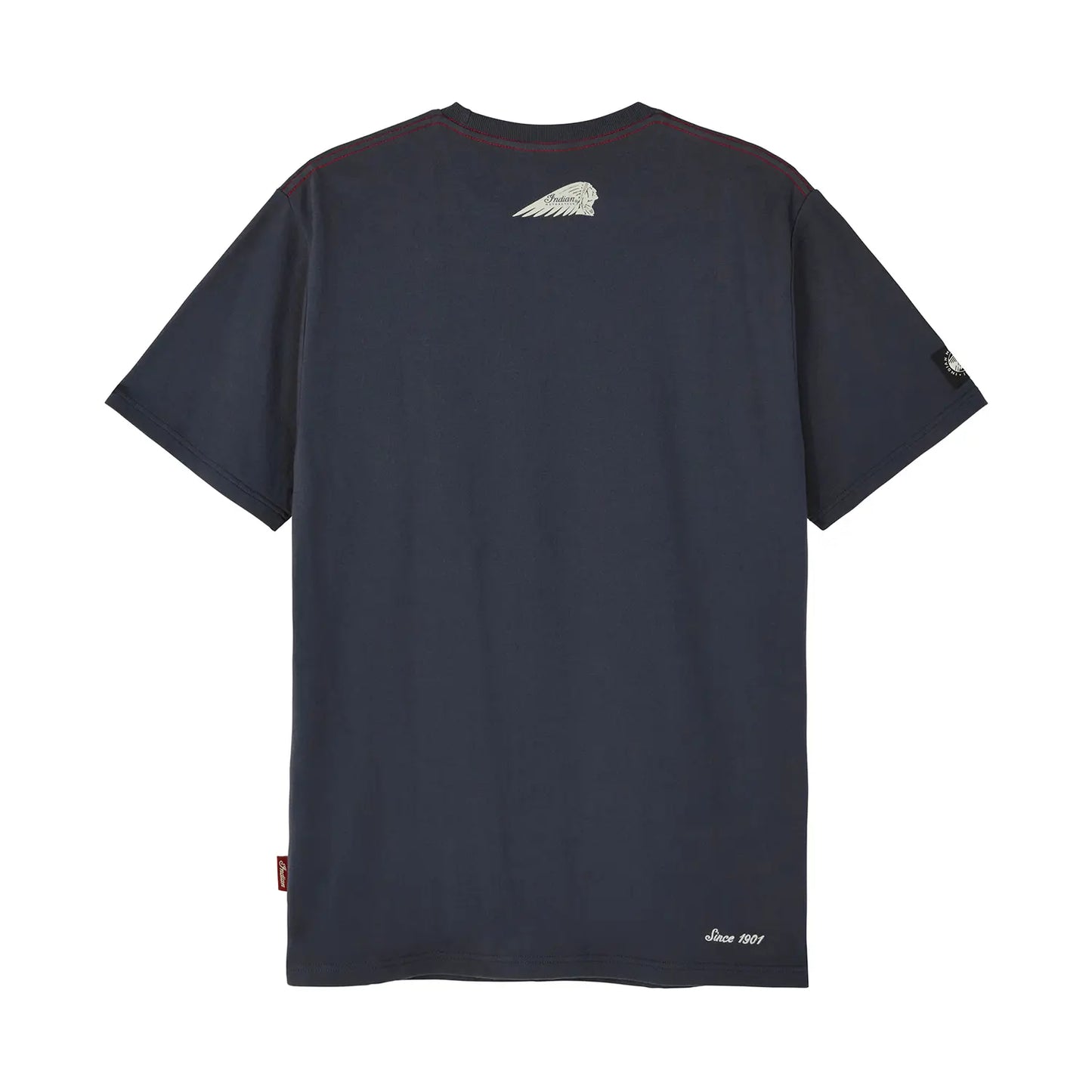 Indian Motorcycle Men's 2 Color Script Logo T-Shirt, Navy