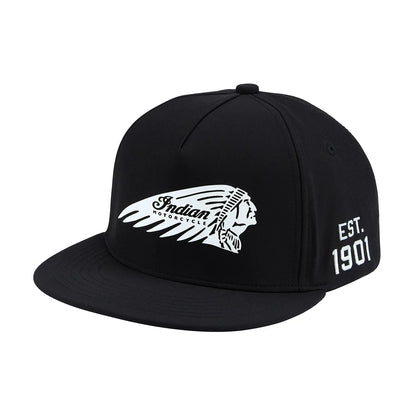 Indian Headdress Flat Brim Cap, Black 2865757