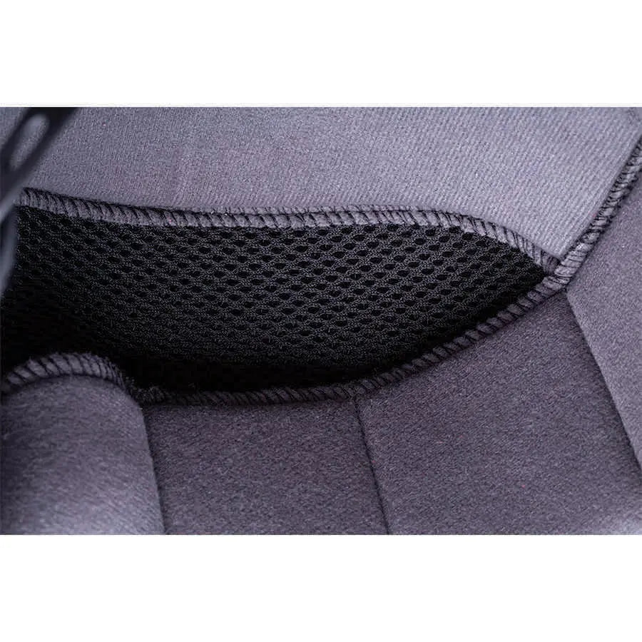 Indian Half Helmet with Gray Stripe, Black