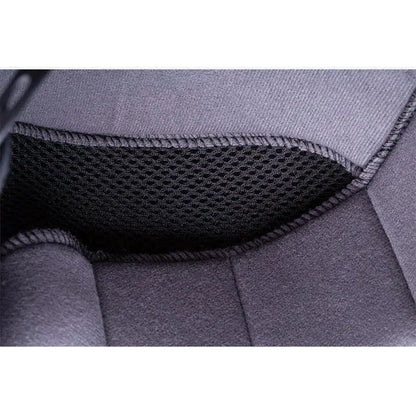 Indian Half Helmet with Gray Stripe, Black