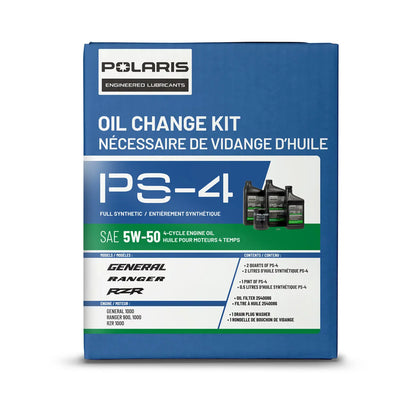 Polaris Full Synthetic Oil Change Kit, 2879323, 2.5 Quarts of PS-4 Engine Oil and 1 Oil Filter