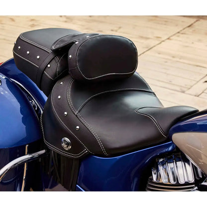 Indian Genuine Leather Standard Reach Heated Solo Seat, Black - 2880733-02