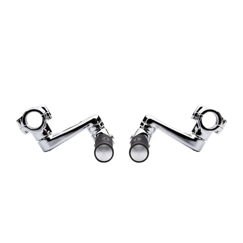Indian Infinite Highway Pegs in Chrome, Pair - 2889653-156
