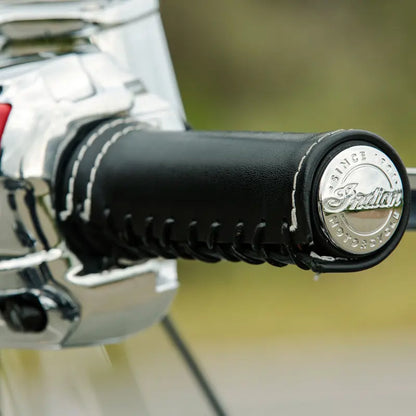 Indian Motorcycle Genuine Leather Handlebar Grip Wraps, Pair - 2879999-01