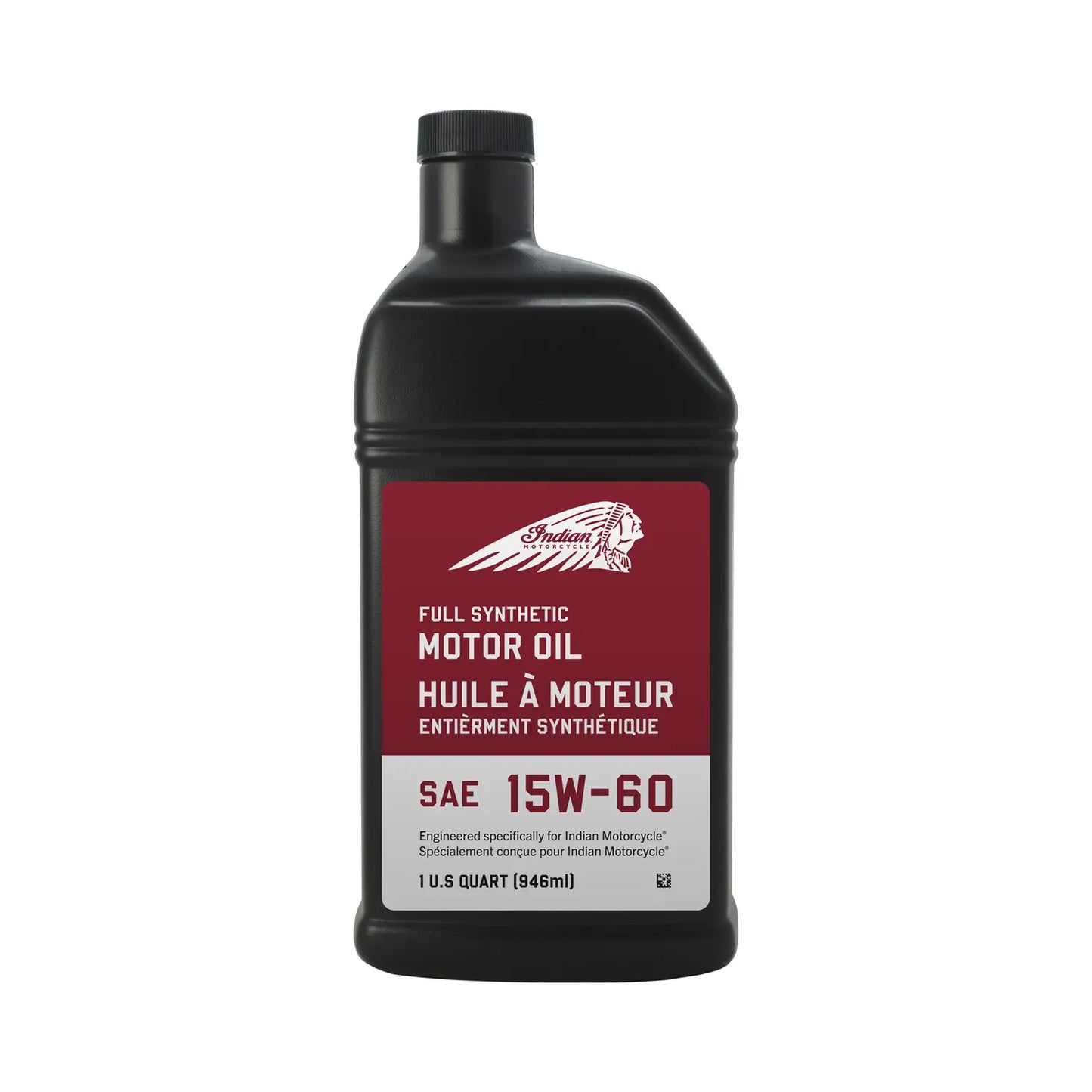15W-60 Full Synthetic Motor Oil, Fits All Indian Motorcycles V-Twin Engines, 2880187, 1 Quart
