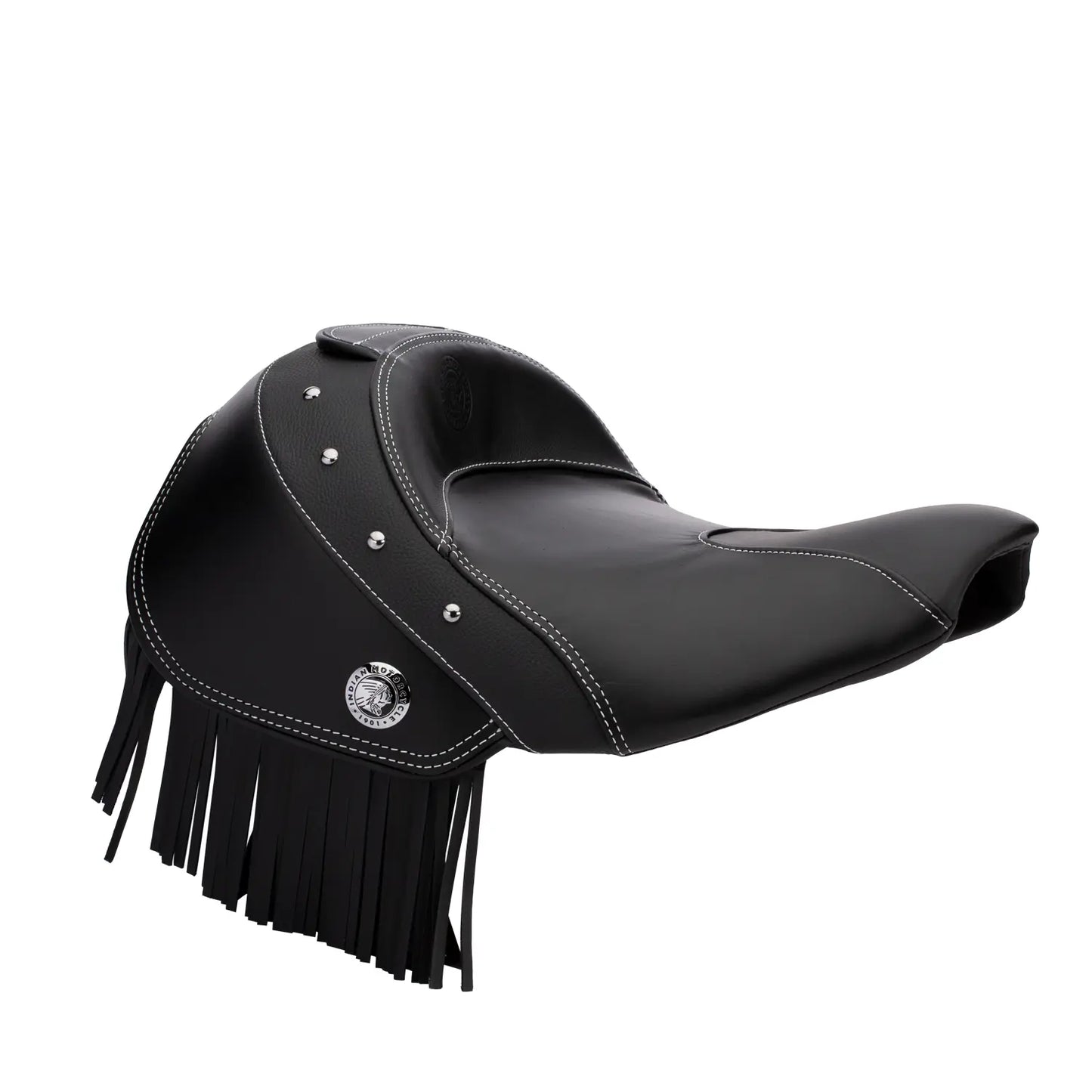Indian Genuine Leather Standard Reach Heated Solo Seat, Black - 2880733-02