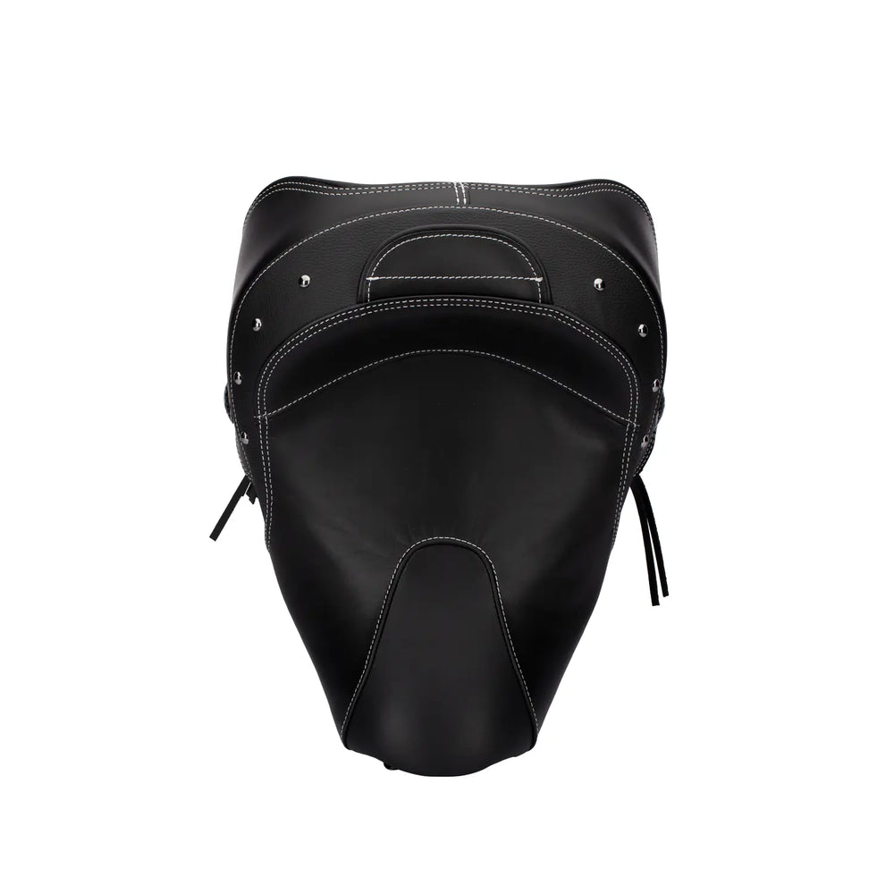 Indian Genuine Leather Standard Reach Heated Solo Seat, Black - 2880733-02