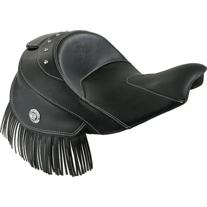 Indian Genuine Leather Standard Reach Heated Solo Seat, Black - 2880733-02