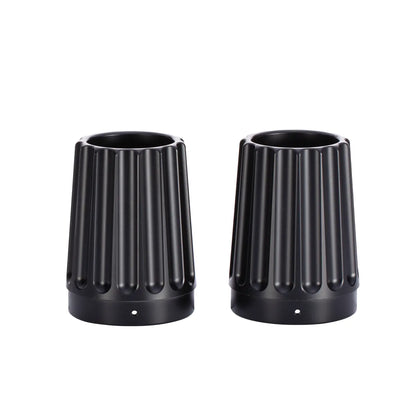 Indian Motorcycle Black Grooved Exhaust Tips - 2880799-266