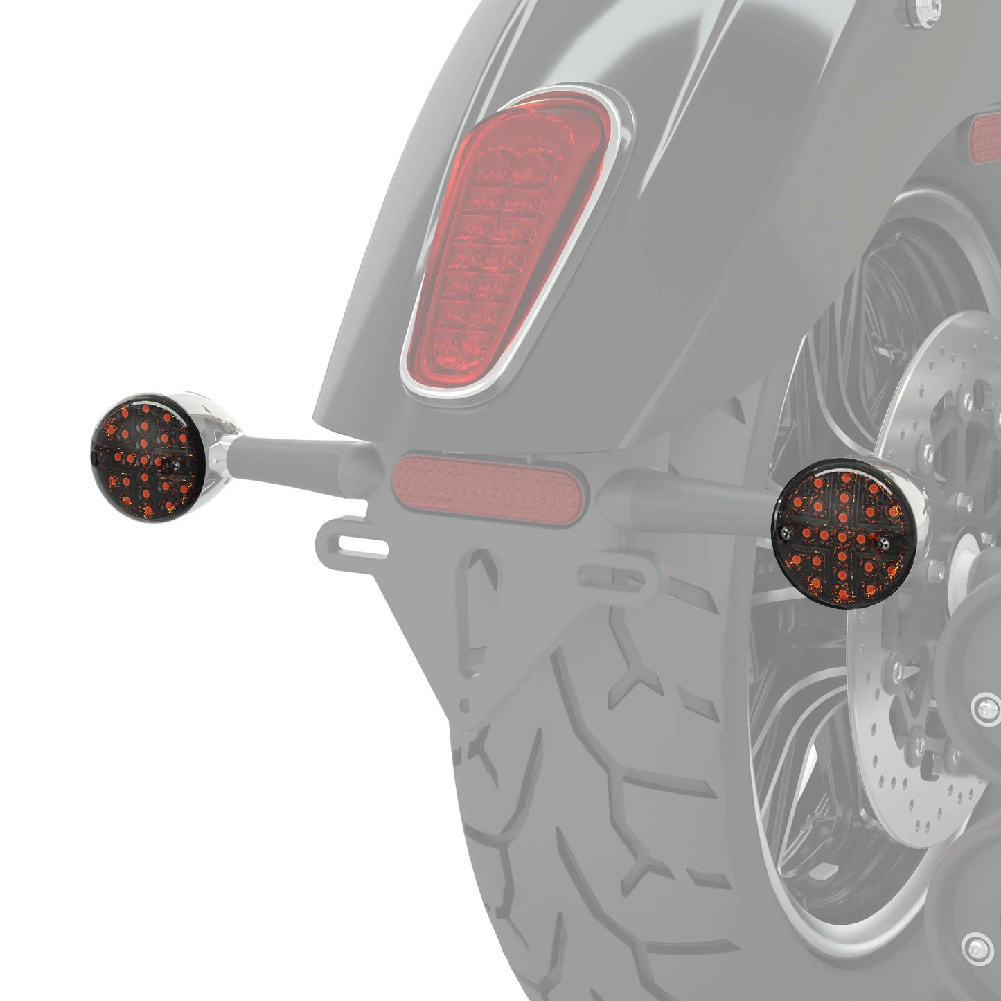 Indian Front and Rear Turn Signals in Smoke, 4 Pack - 2884129