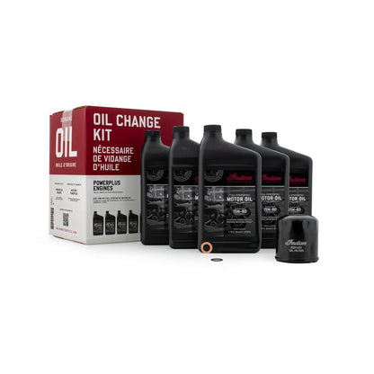 PowerPlus Oil Change Kit, Fits Indian PowerPlus, 2884171, 5 Quarts of Full Synthetic 15W60 Motor Oil, 1 Oil Filter, 1 Washer, 1 O-Ring