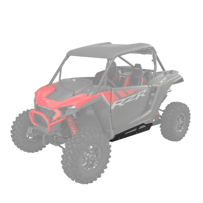 Polaris RZR XP 1000 Low Profile Rock Sliders, 2-Seat Red/Black