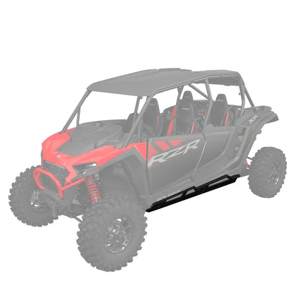 Polaris RZR Low Profile Rock Sliders, 4-Seat Red/Black