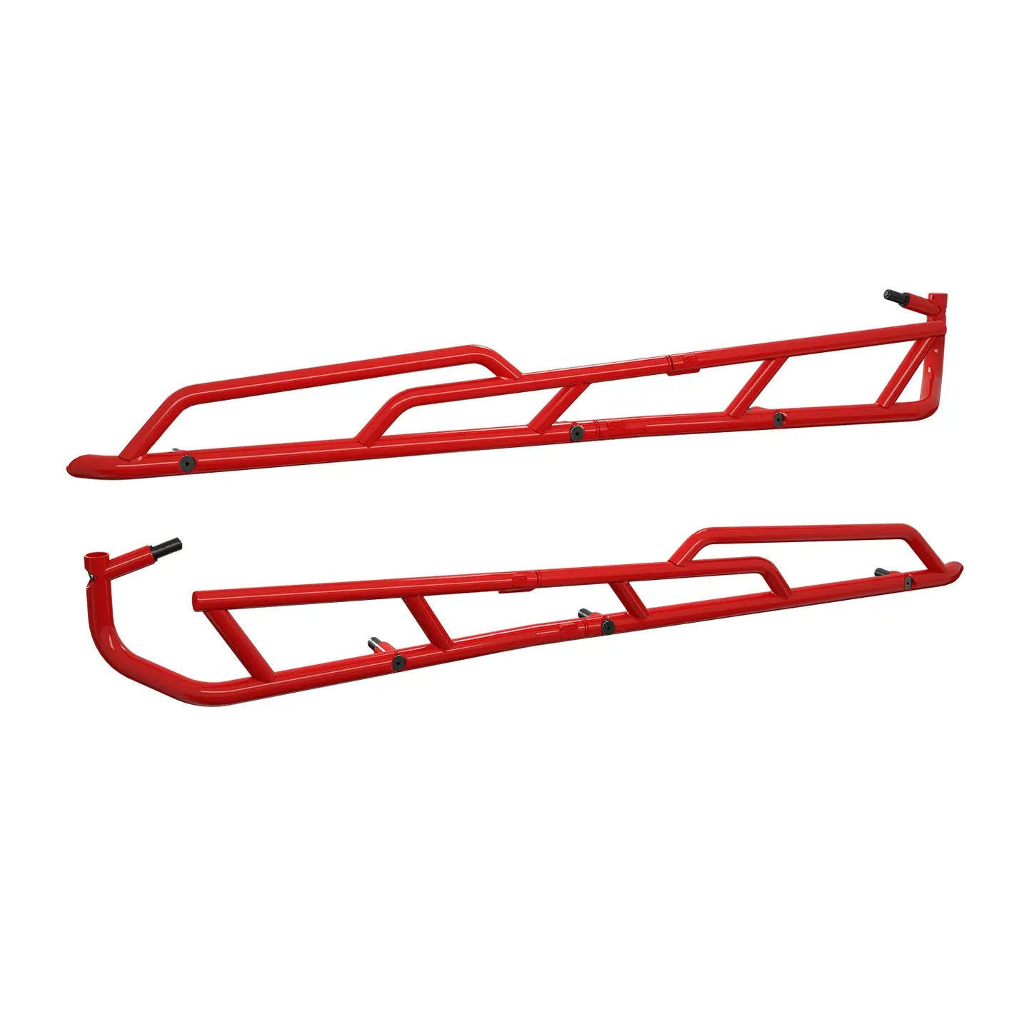 Polaris RZR HD Extreme Kick-Out Rock Sliders, 4-Seat Red/Black
