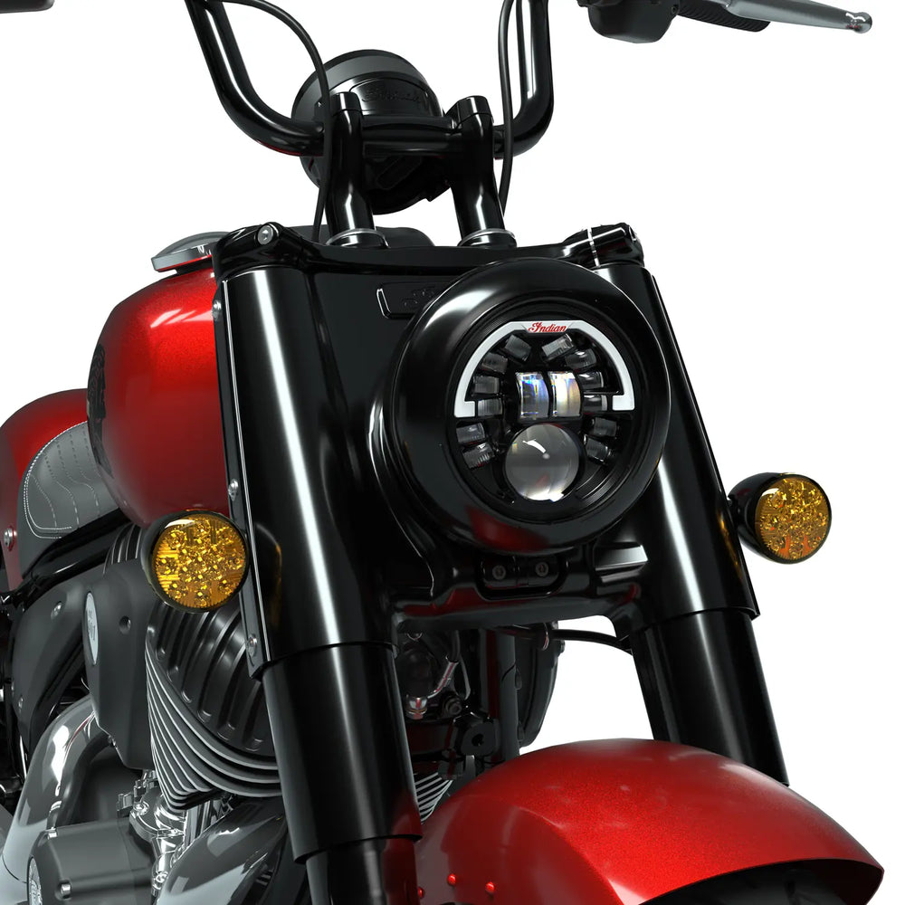 
                      
                        Indian Motorcycle Black Pathfinder 5 ¾ in. Adaptive LED Headlight - 2884995-266
                      
                    