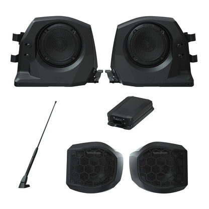 Polaris Stage 2 & 3 Audio Kit - Front + Rear Speakers by Rockford Fosgate® for RIDE COMMAND - 2885163