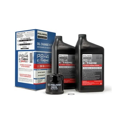 Polaris Full Synthetic Oil Change Kit, 2 Qts. PS-4 Extreme Engine Oil, 1 Oil Filter and Washer - 2890055