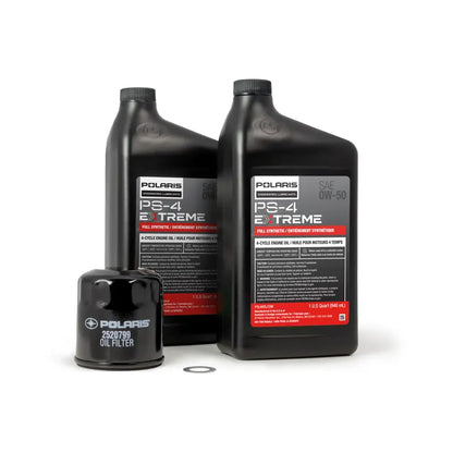 Polaris Full Synthetic Oil Change Kit, 2 Qts. PS-4 Extreme Engine Oil, 1 Oil Filter and Washer - 2890055