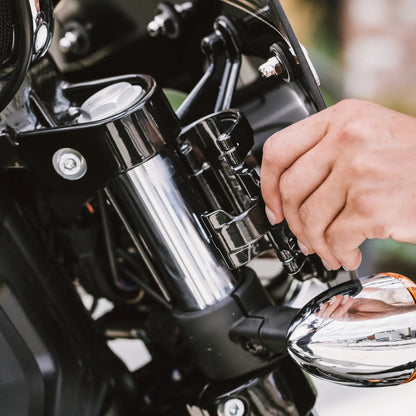 Indian 20 in. Quick Release Chrome Touring Windshield, Mid - 2890338-410