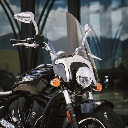 Indian 20 in. Quick Release Chrome Touring Windshield, Mid - 2890338-410