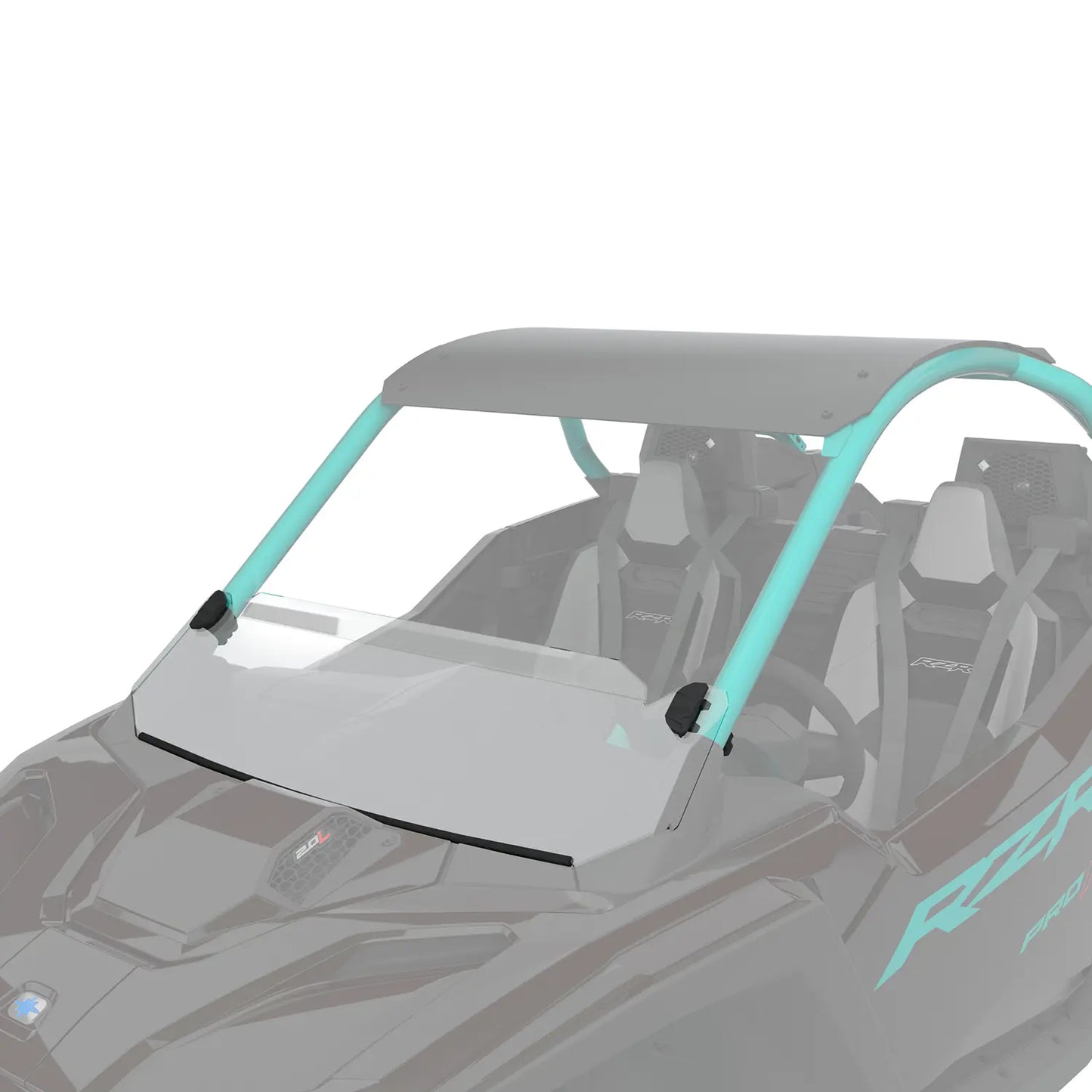 Polaris RZR Pro Lock & Ride Half Windshield - Hard Coat Poly - 2890374