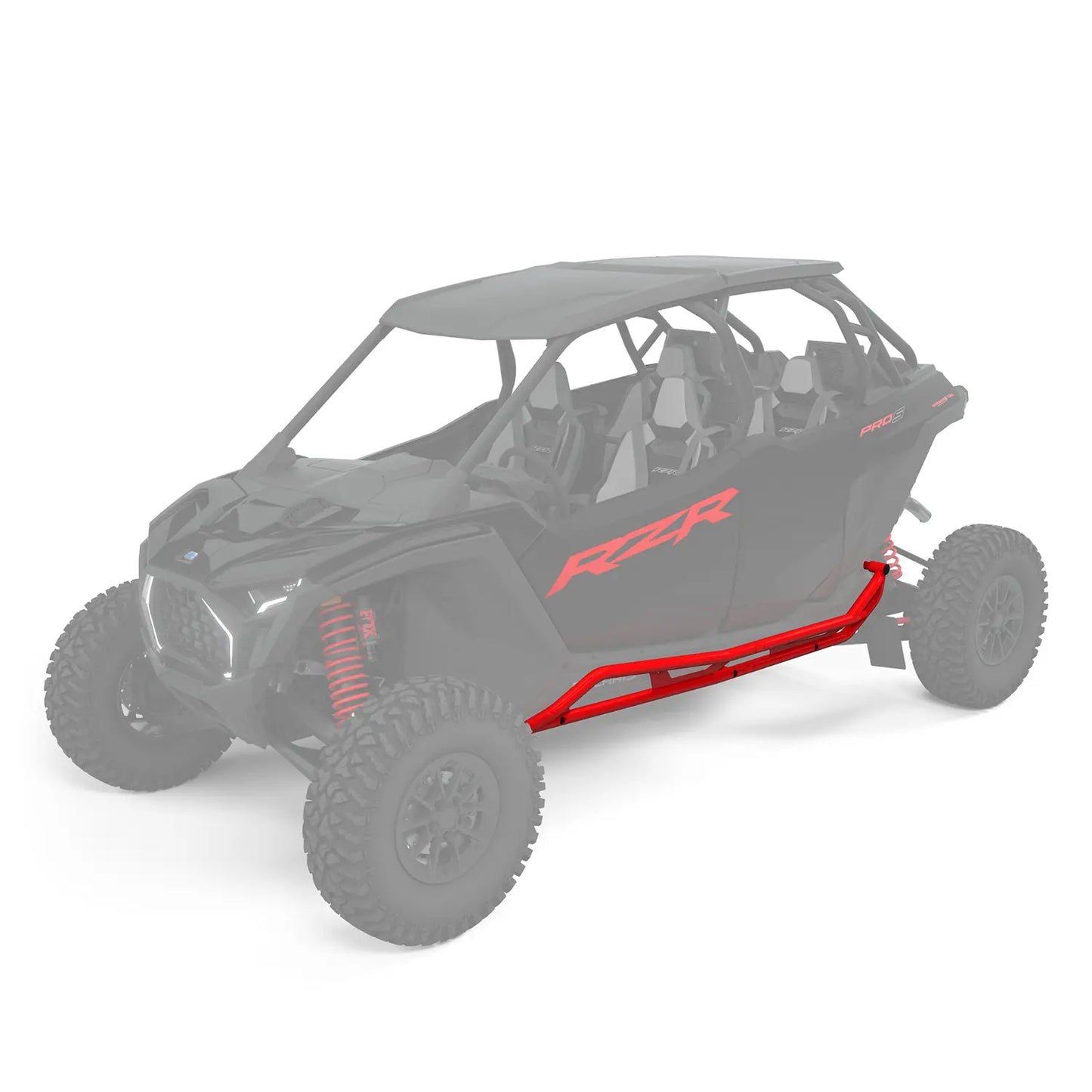 Polaris Pro HD Extreme Kick-Out Rock Sliders, 4-Seat Red/Black