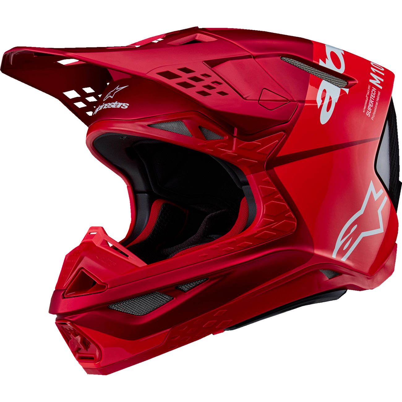ALPINESTARS Supertech M10 Helmet - Flood - MIPS® - Red Fluo/Red - Small 8301023-3003-S