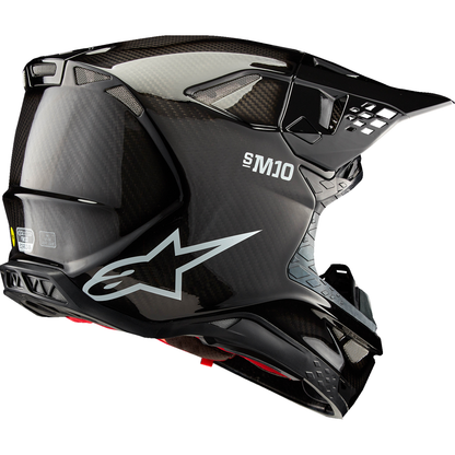 ALPINESTARS Supertech M10 Helmet - Solid - MIPS? - Gloss Black Carbon - Medium 8300323-1188-M