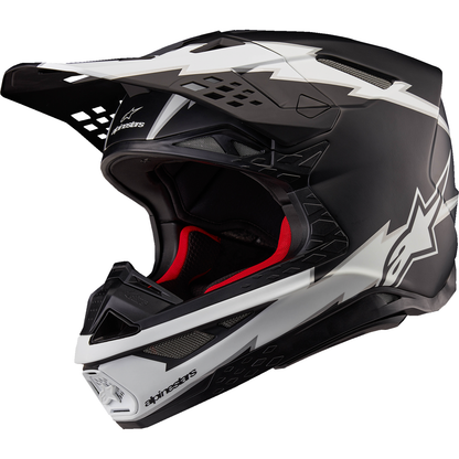 ALPINESTARS Supertech M10 Helmet - Ampress - MIPS® - Matte Black/White - 2XL 8300823-1121-2X