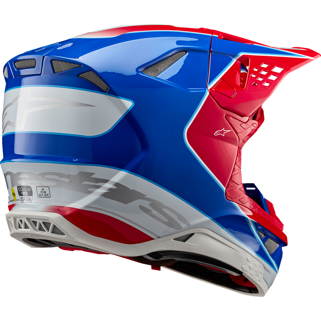 ALPINESTARS Supertech M10 Helmet - Aeon - MIPS? - Gloss Bright Red/Blue - Large 8301923-3017-L