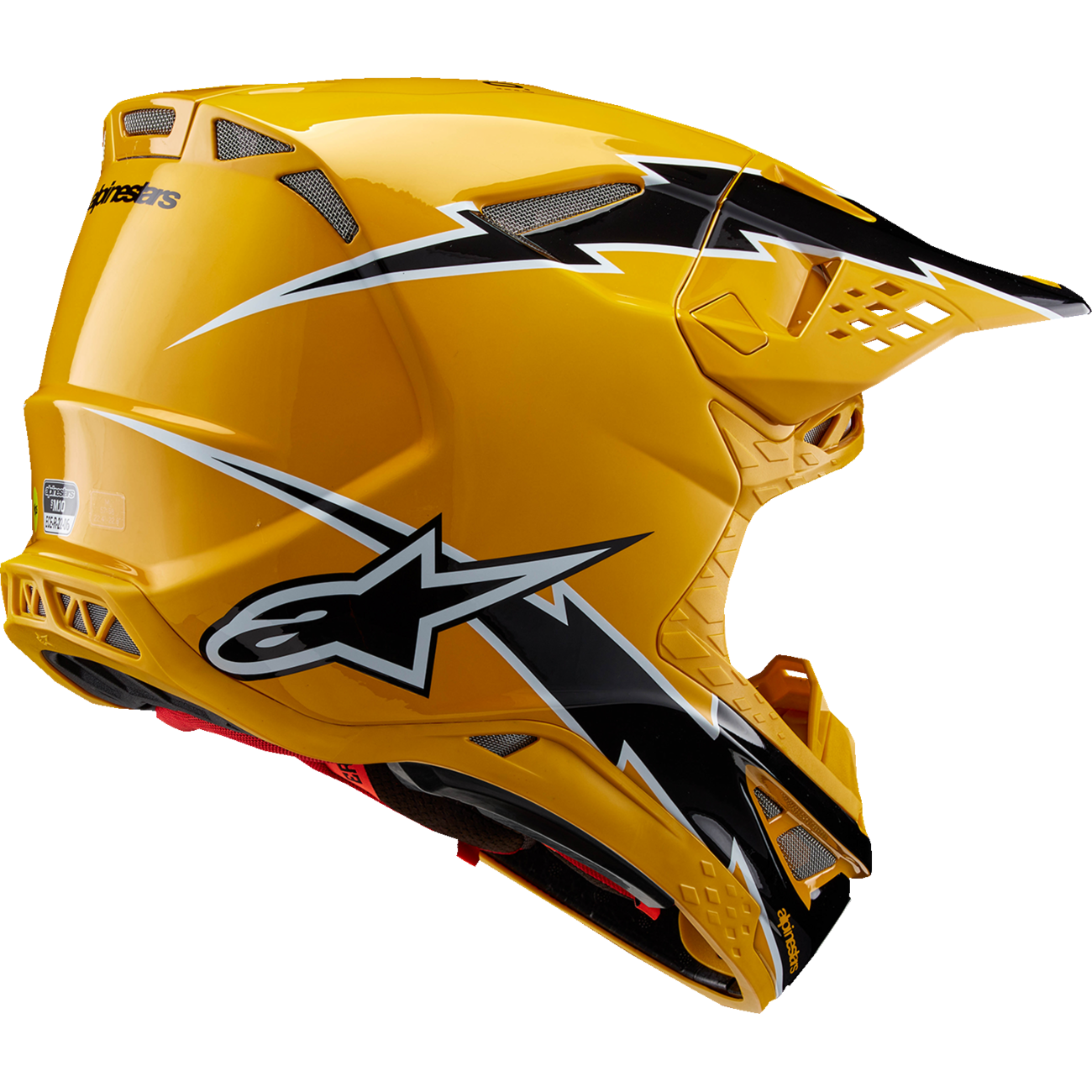 ALPINESTARS Supertech M10 Helmet - Ampress - MIPS? - Gloss Black/Yellow - Medium 8300823-1414-M