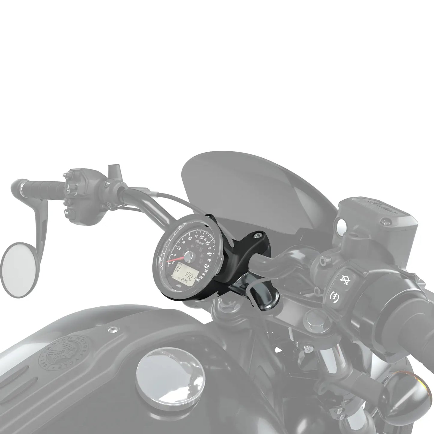 Indian 3.5 in. Moto Handlebar Risers, Black - 2890555-266
