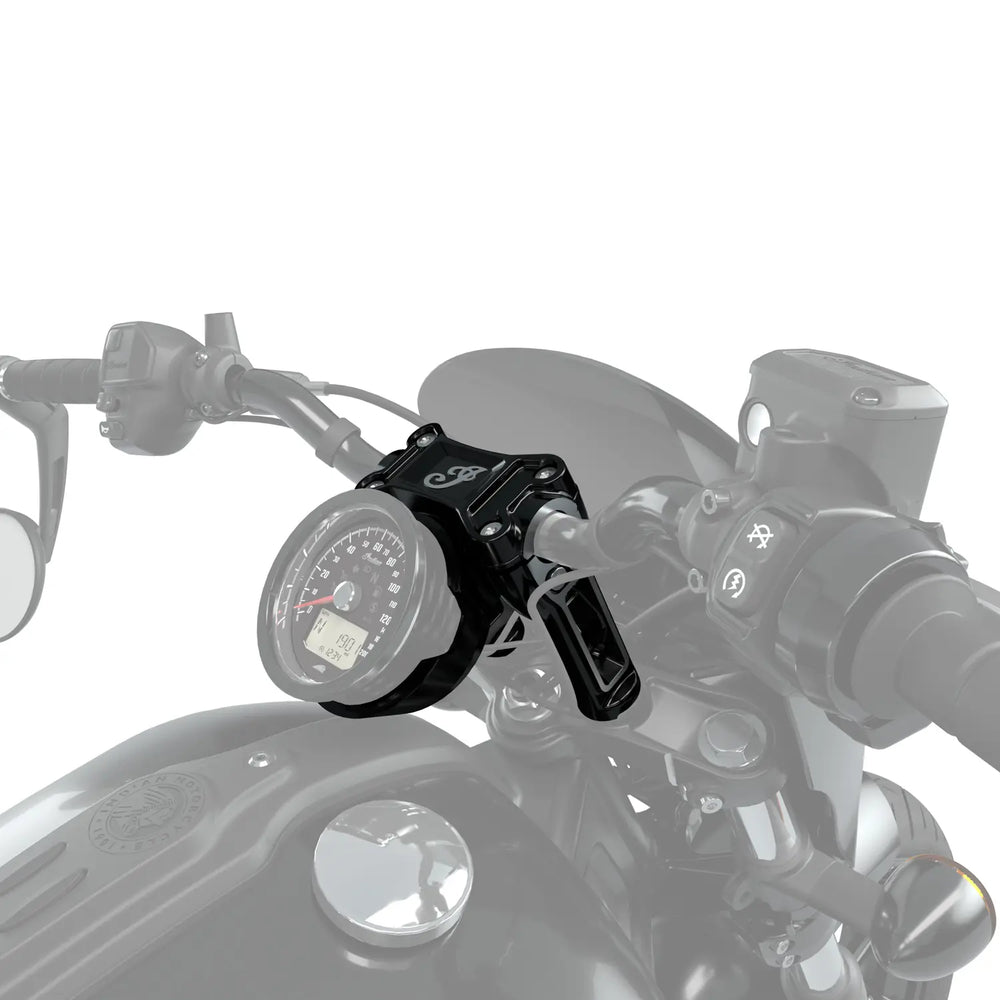 Indian 6 in. Moto Handlebar Risers, Black - 2890556-440