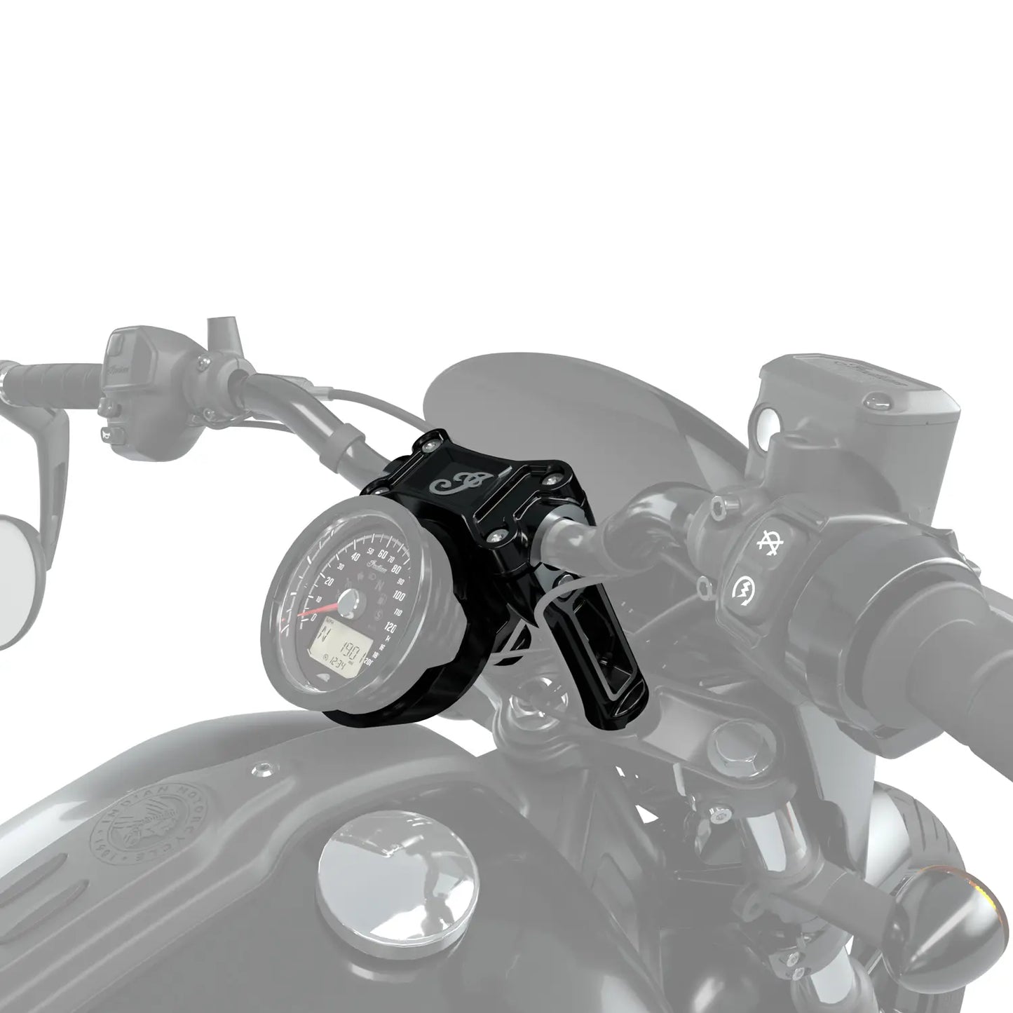 Indian 6 in. Moto Handlebar Risers, Black - 2890556-440