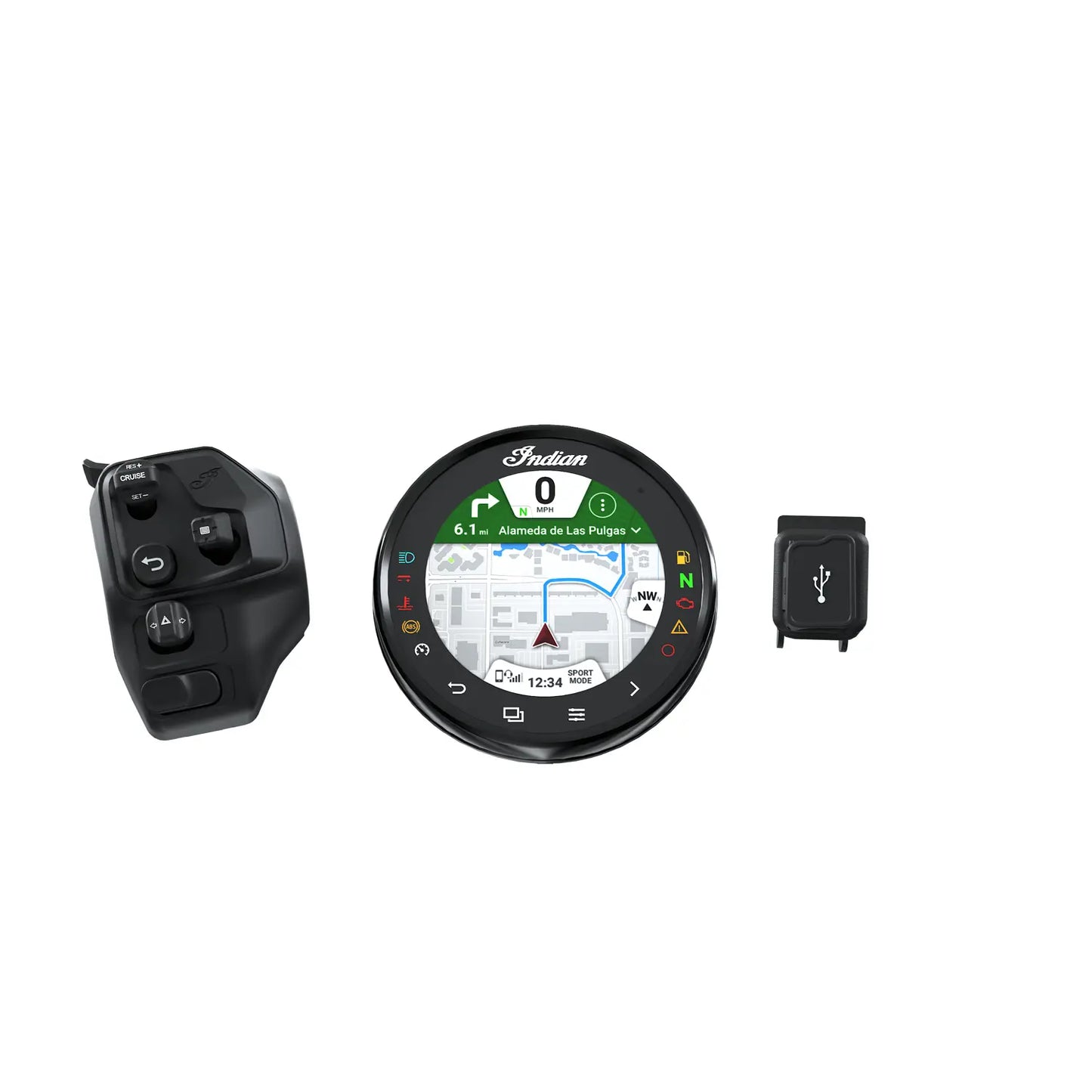 Indian Motorcycle 4" Display Powered by RIDE COMMAND - 2890837