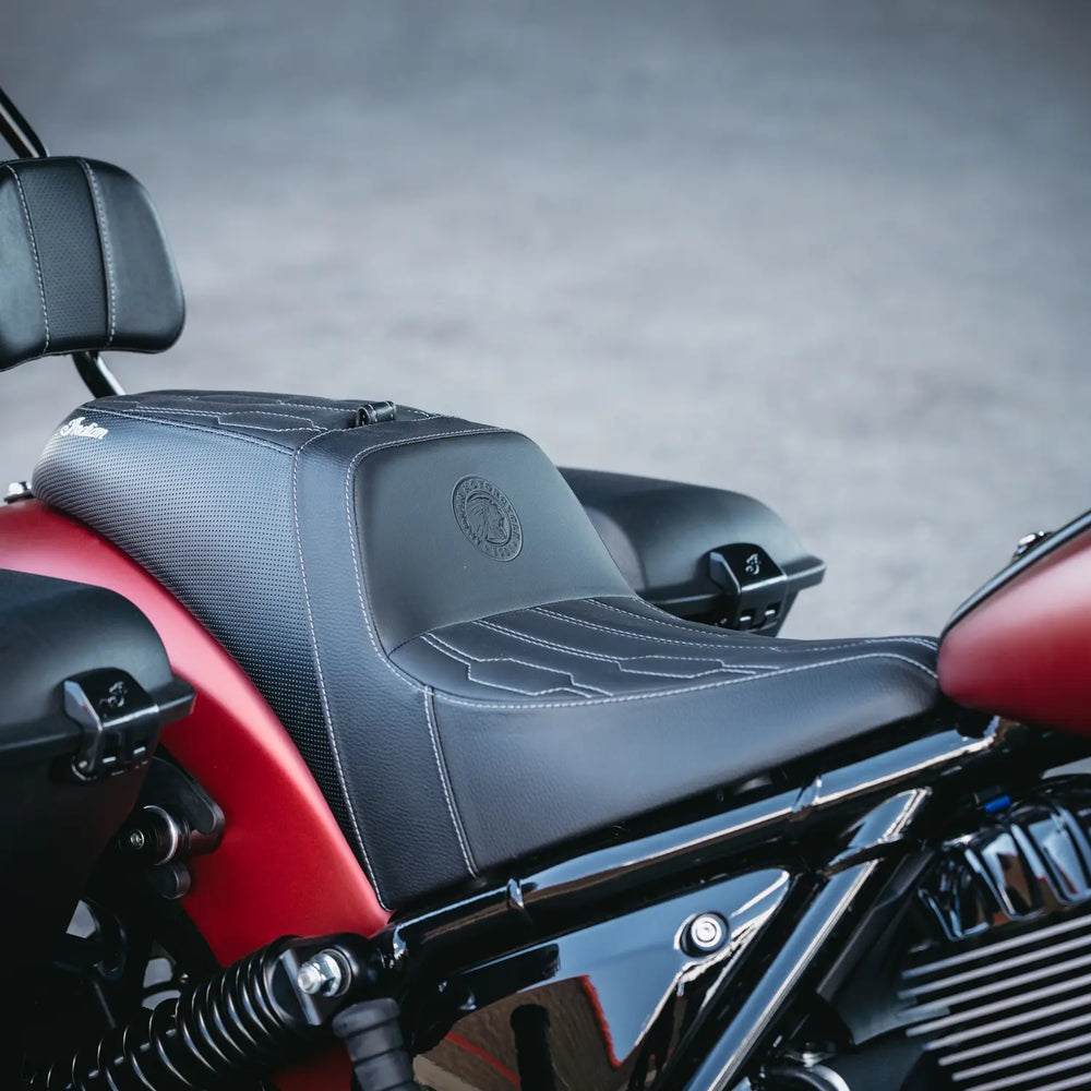 
                      
                        Indian Motorcycle 2-Up High Bolster Seat - 2890997-VBA
                      
                    