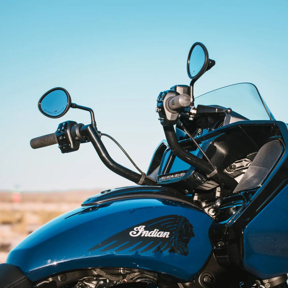 
                      
                        Indian Motorcycle Matte Black Mitered Mid Rise Handlebar - 2891023-463
                      
                    