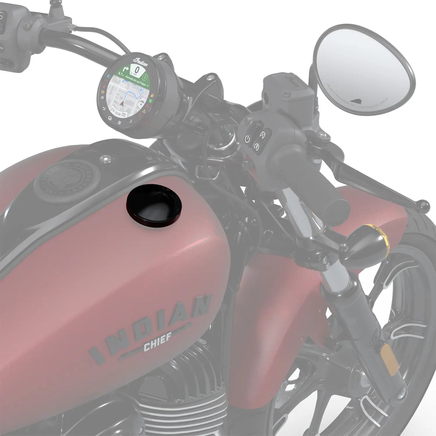 Indian Motorcycle Black Fuel Cap - 2891208