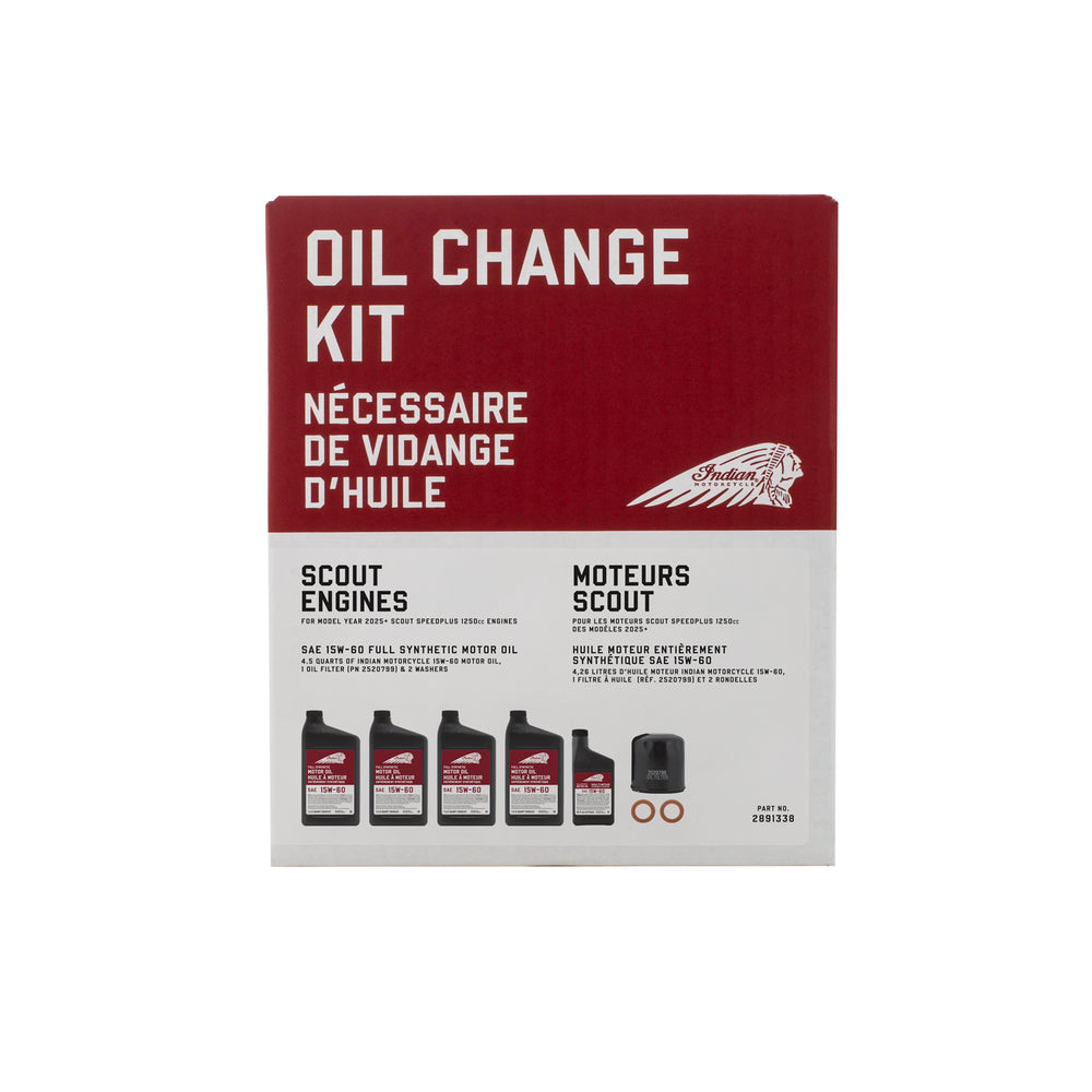 Indian Scout 1250 Oil Change Kit, 2891338, 4.5 Quarts 15W-60 Motorcycle Engine Oil