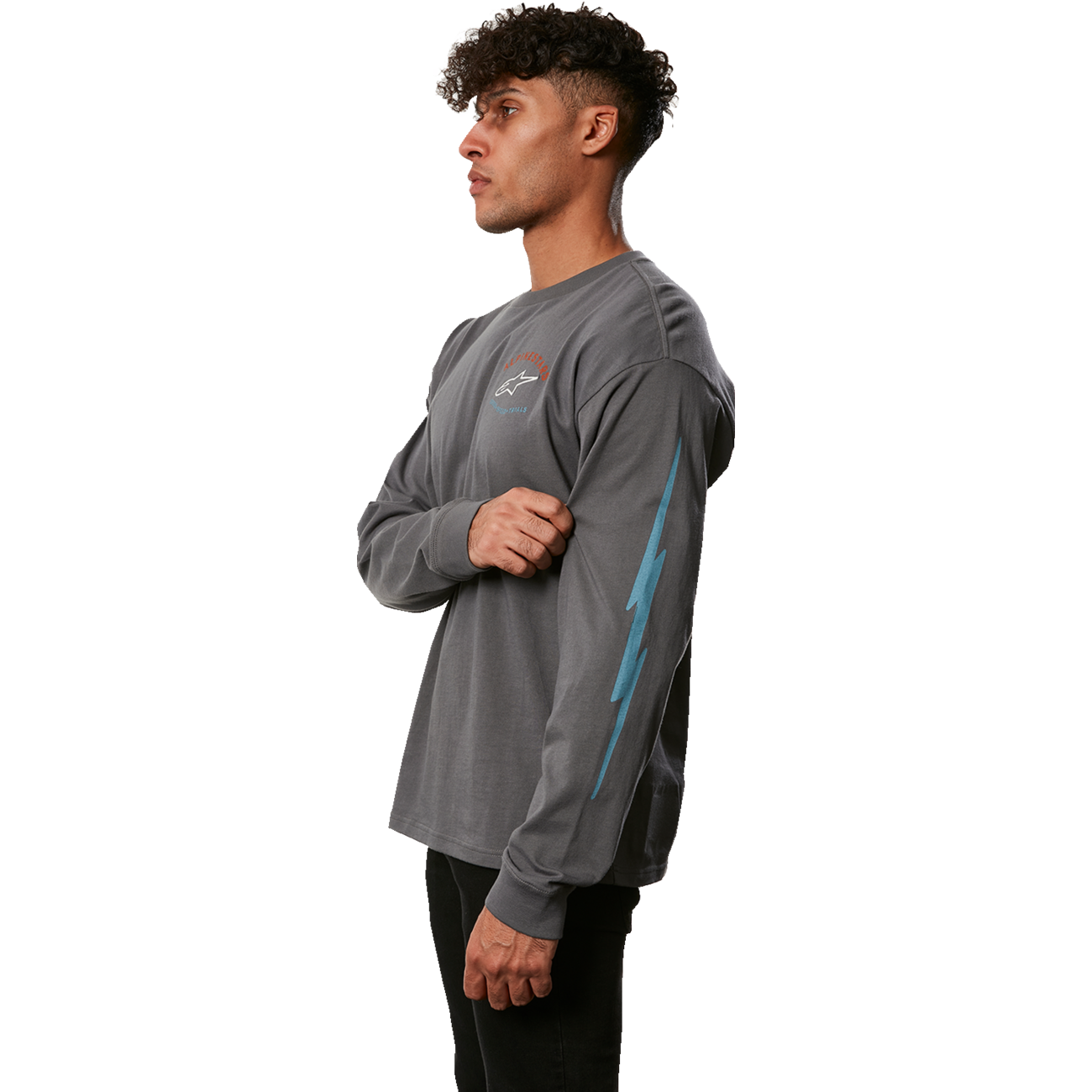 ALPINESTARS Full Face Long-Sleeve T-Shirt - Charcoal - XL 12337120018XL