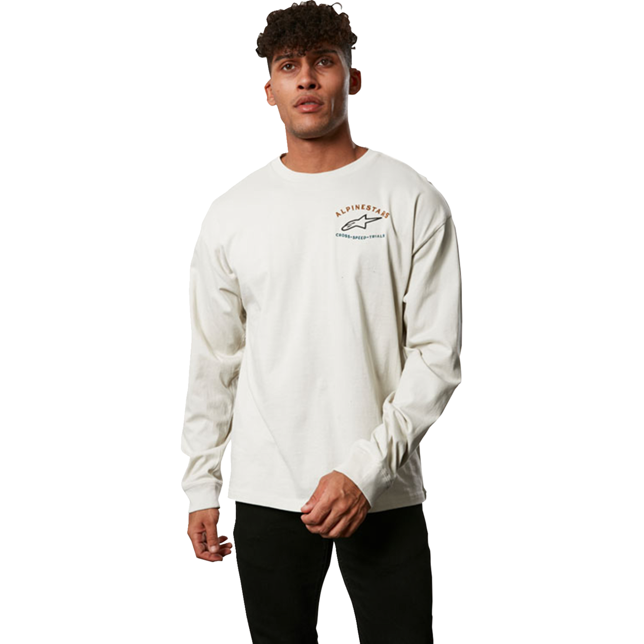 ALPINESTARS Full Face Long-Sleeve T-Shirt - Off White - XL 123371200204XL