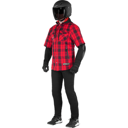 ALPINESTARS MO.ST.EQ Tartan Jacket - Red/Black - Medium 4300424-3136-M