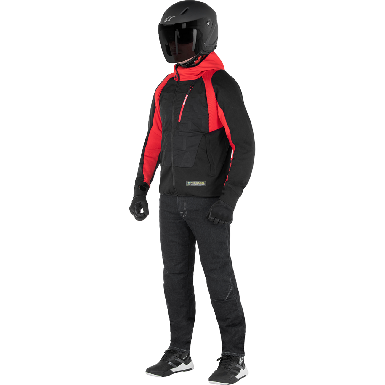 ALPINESTARS MSE Hybrid Hooded Jacket - Black/Red - Small 4201824-1463-S